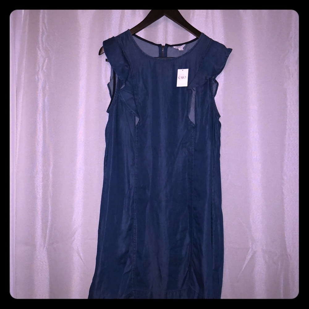 CATO sz XL soft denim dress NWT